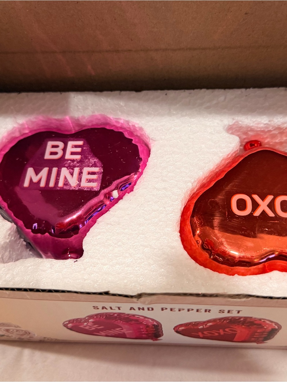 Be Mine & XOXO salt and pepper shaker- Pink and Red strictly for the collector